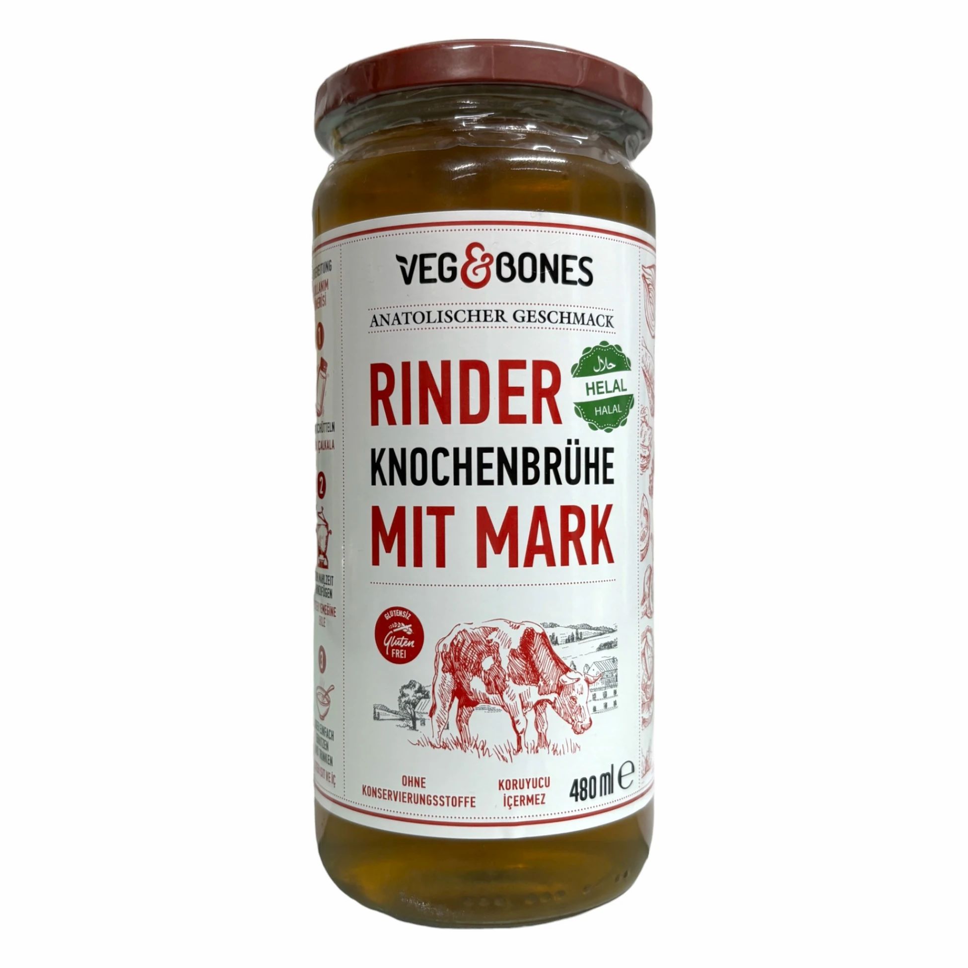 Öz Natur | Rinder Knochenbrühe mit Mark (Halal)