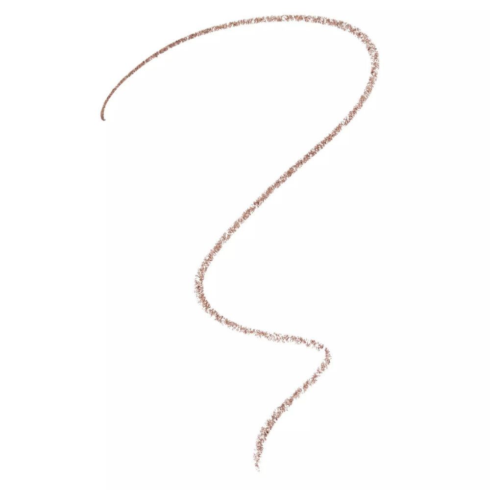 Brauner Strich von Augenbrauenstift. Auf weißem Hintergrund.