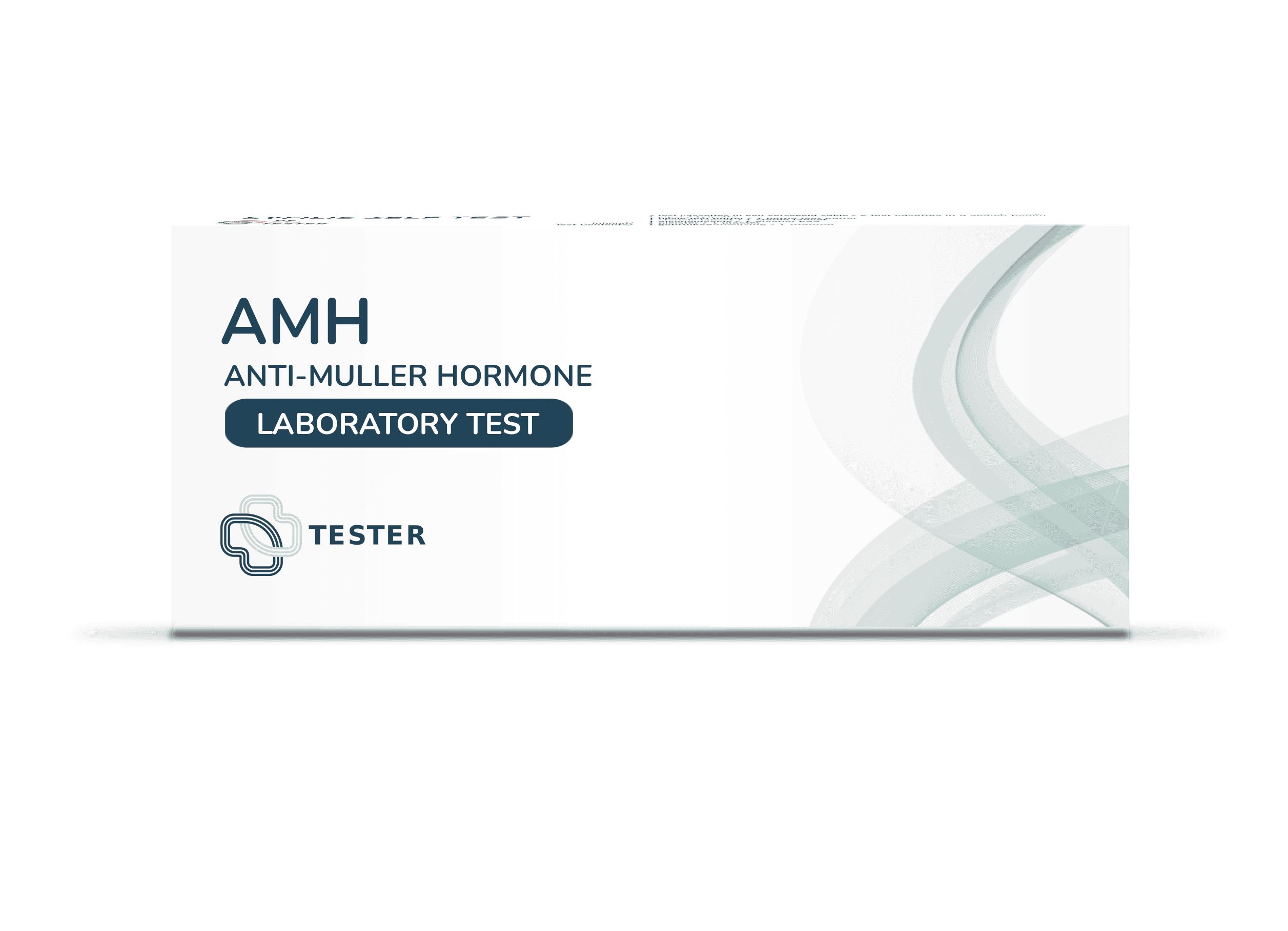Verpackung für AMH Anti-Müller Hormon Labortest von Tester.