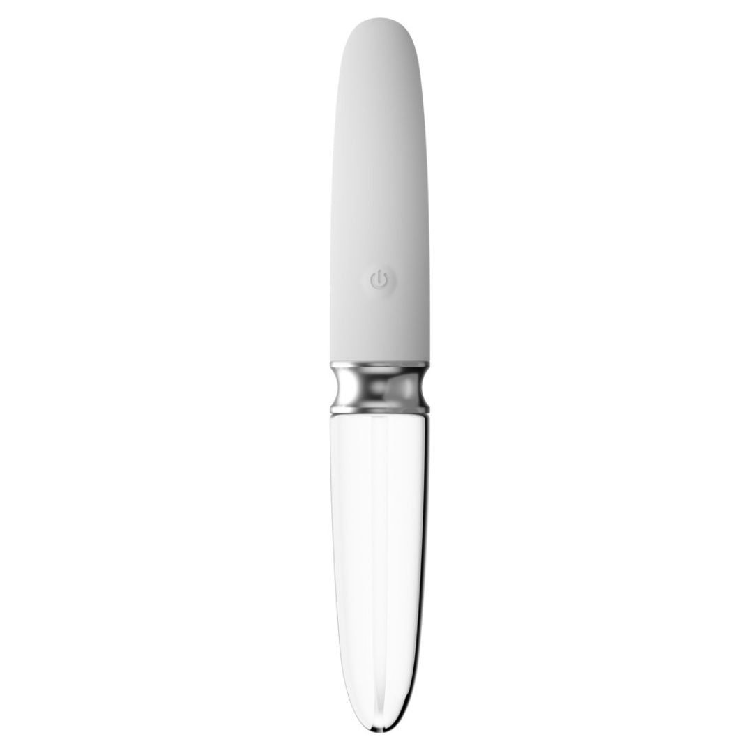 Vibrator „Straight LED Vibrator“ | aus Glas für Temperaturspiele, 10 Vibrationsmodi | Liaison