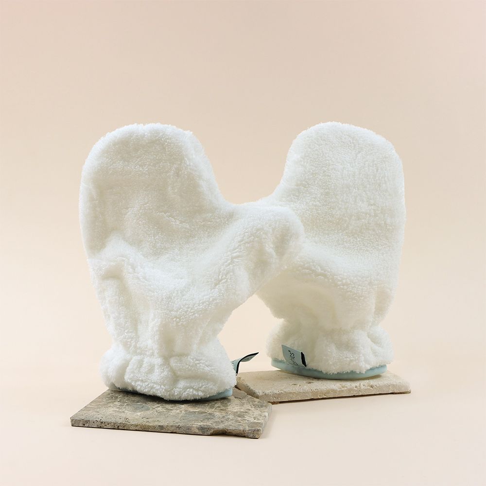 Waschhandschuh weiß, Set
