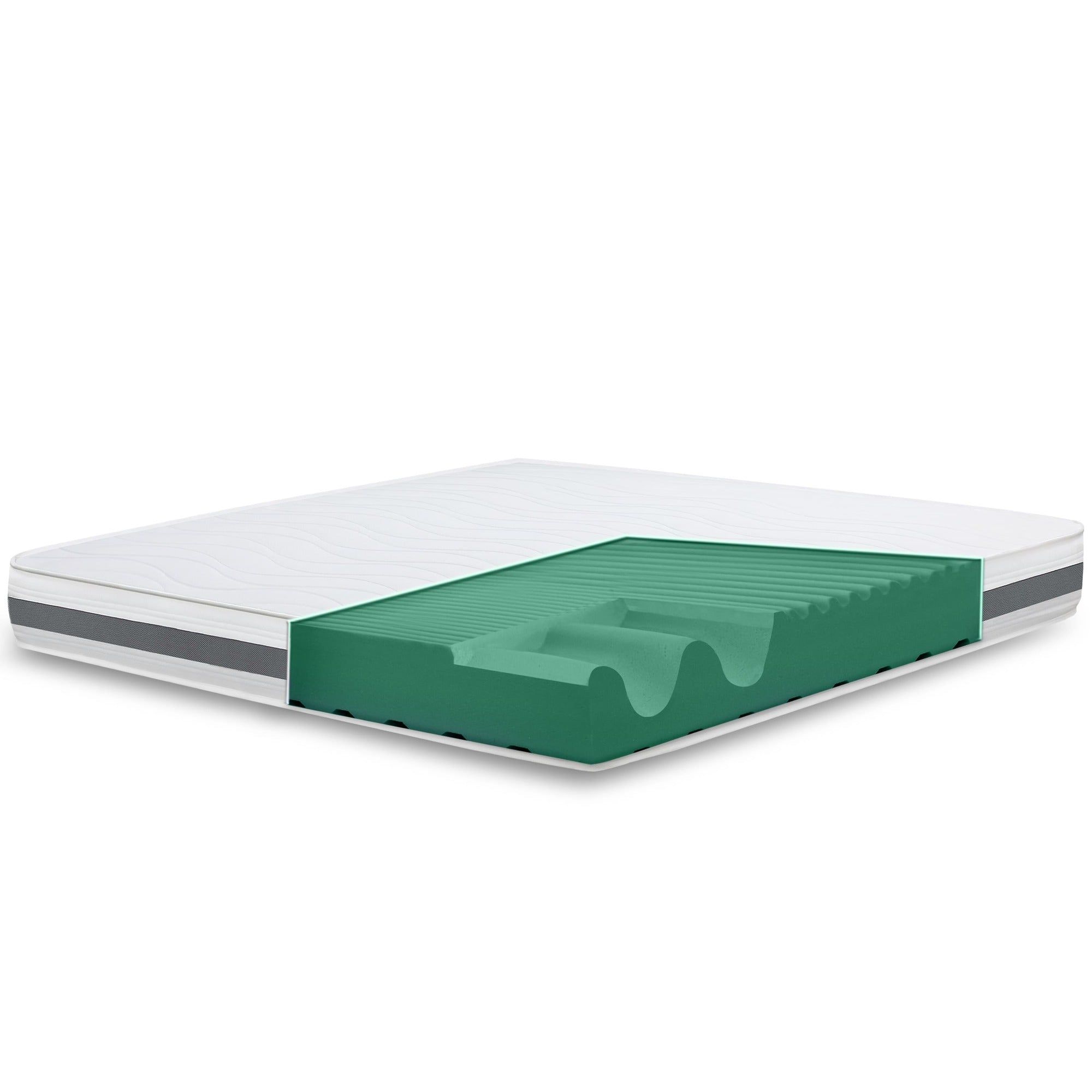 The White Stone Matratze 80x190 cm mit Antibakterieller Schaum | Höhe 16 cm