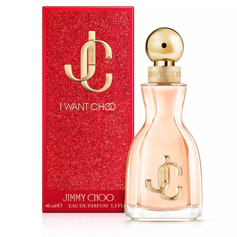 Jimmy Choo Eau de Parfum Flakon mit JC-Logo.