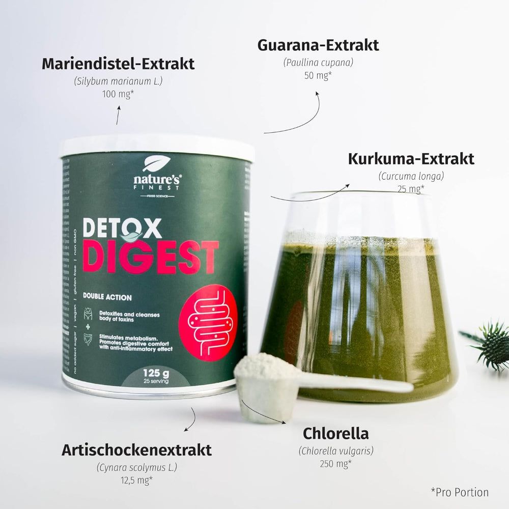 Nature's Finest Detox Digest mit 2-in-1 Verdauungs-Entgiftungsformel