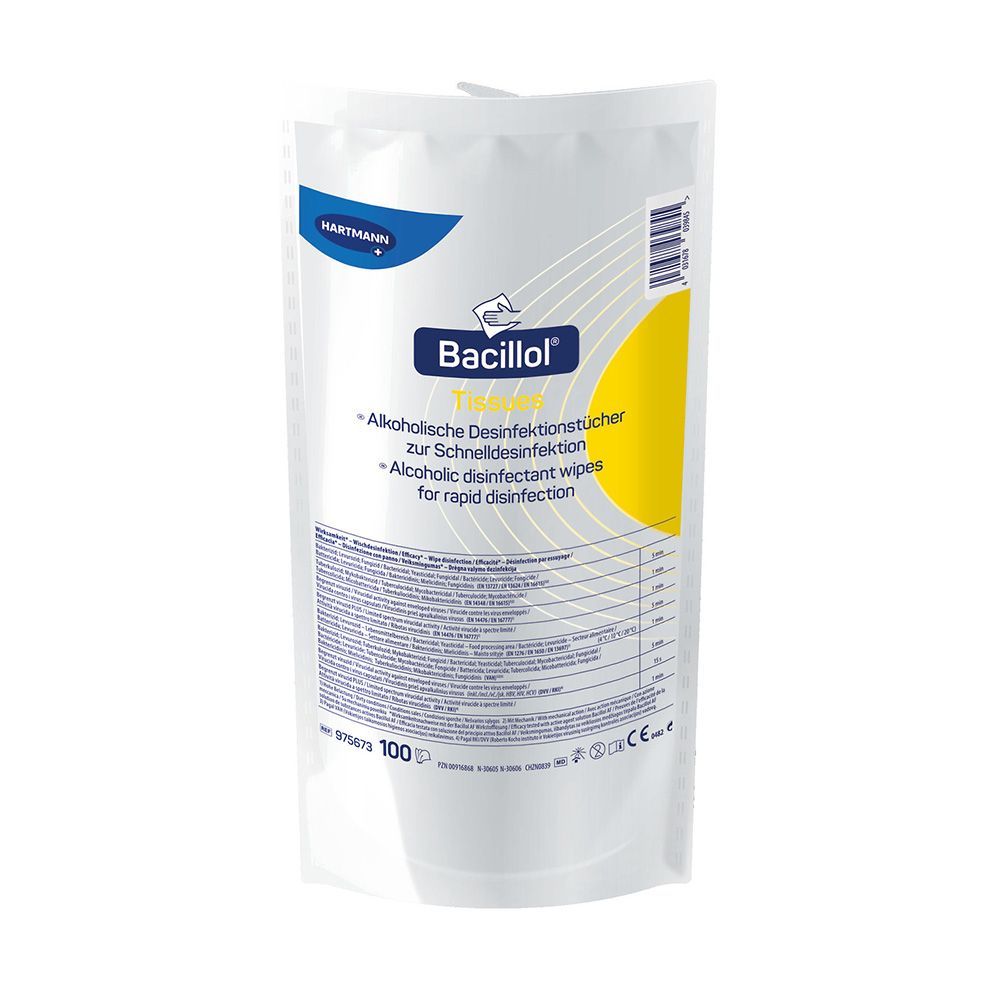 Hartmann Bacillol® Tissues, alkoholische Desinfektionstücher (Nachfüllpack)