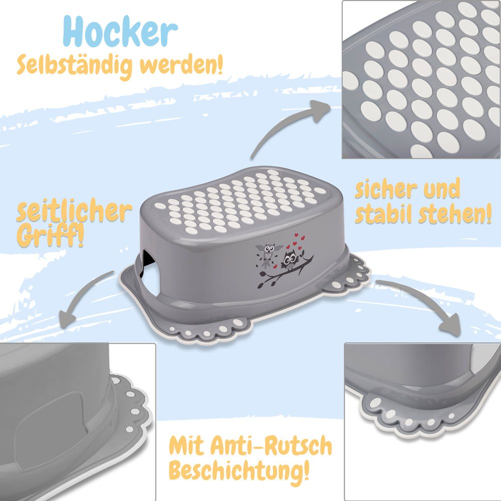 Babykajo 3 Töpfchenset - Töpfchen, Hocker & WC-Trainer - TÜV Rheinland geprüft