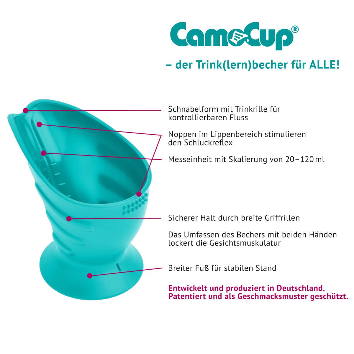CamoCup Trinklernbecher petrol HOPPEDIZ