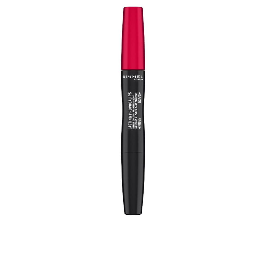 Rimmel London Lasting Provocalips. Schwarzer Behälter mit roter Kappe. Aufschrift: Lasting Provocalips.