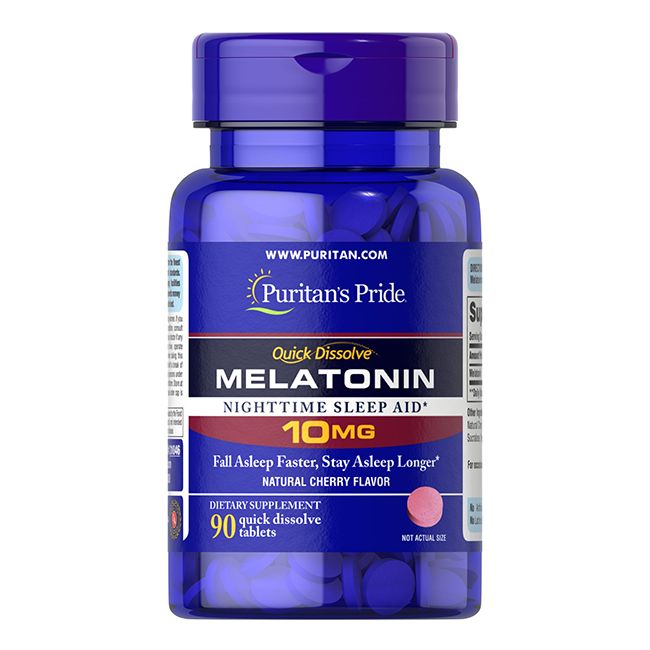 Puritan's Pride Melatonin 10 mg 90 schnell auflösbare Tabletten