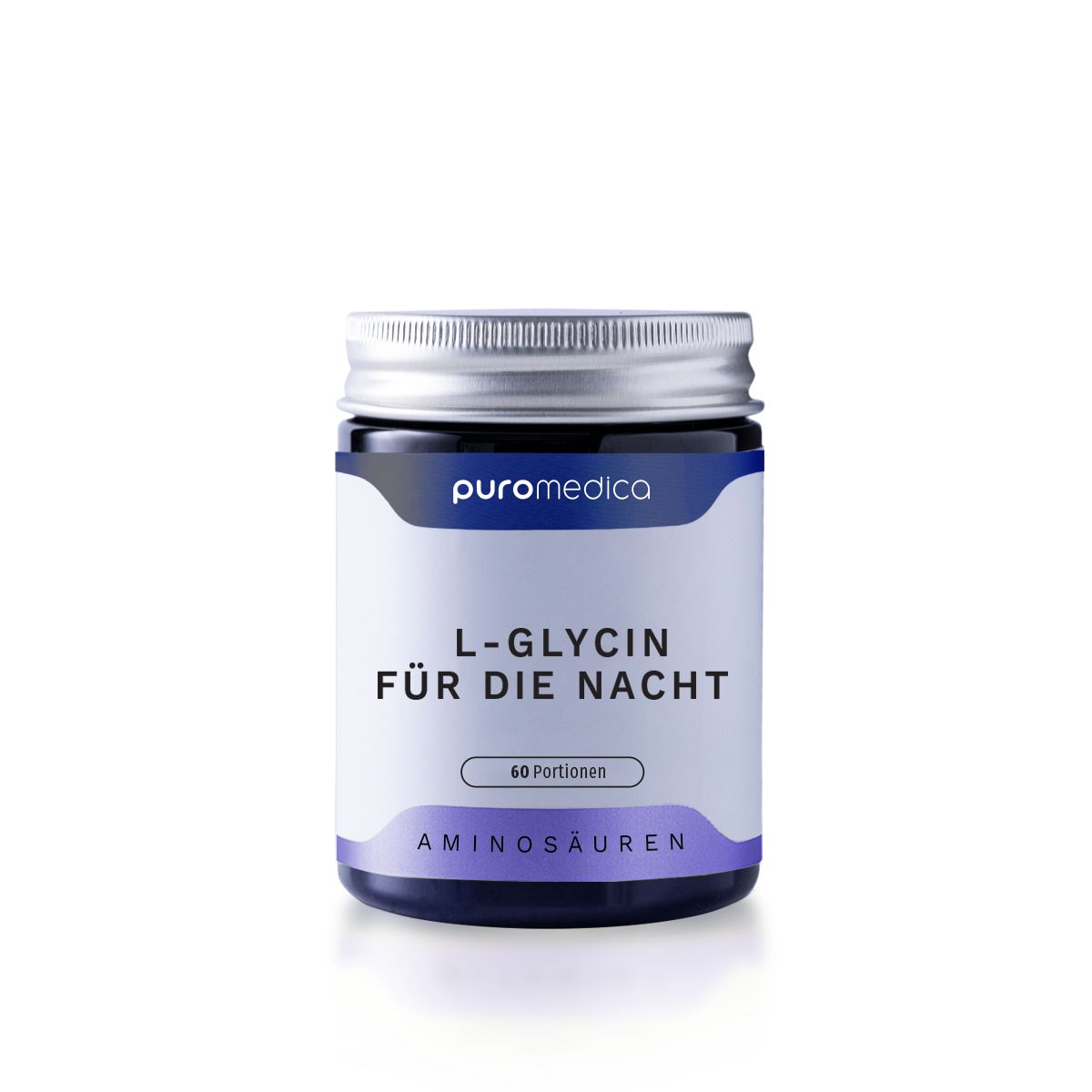 PuroMedica L-Glycin für die Nacht, Aminosäuren, 60 Portionen.