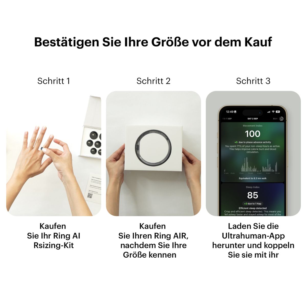 Ultrahuman AIR Smart Ring, Bionic Gold- Größe 14