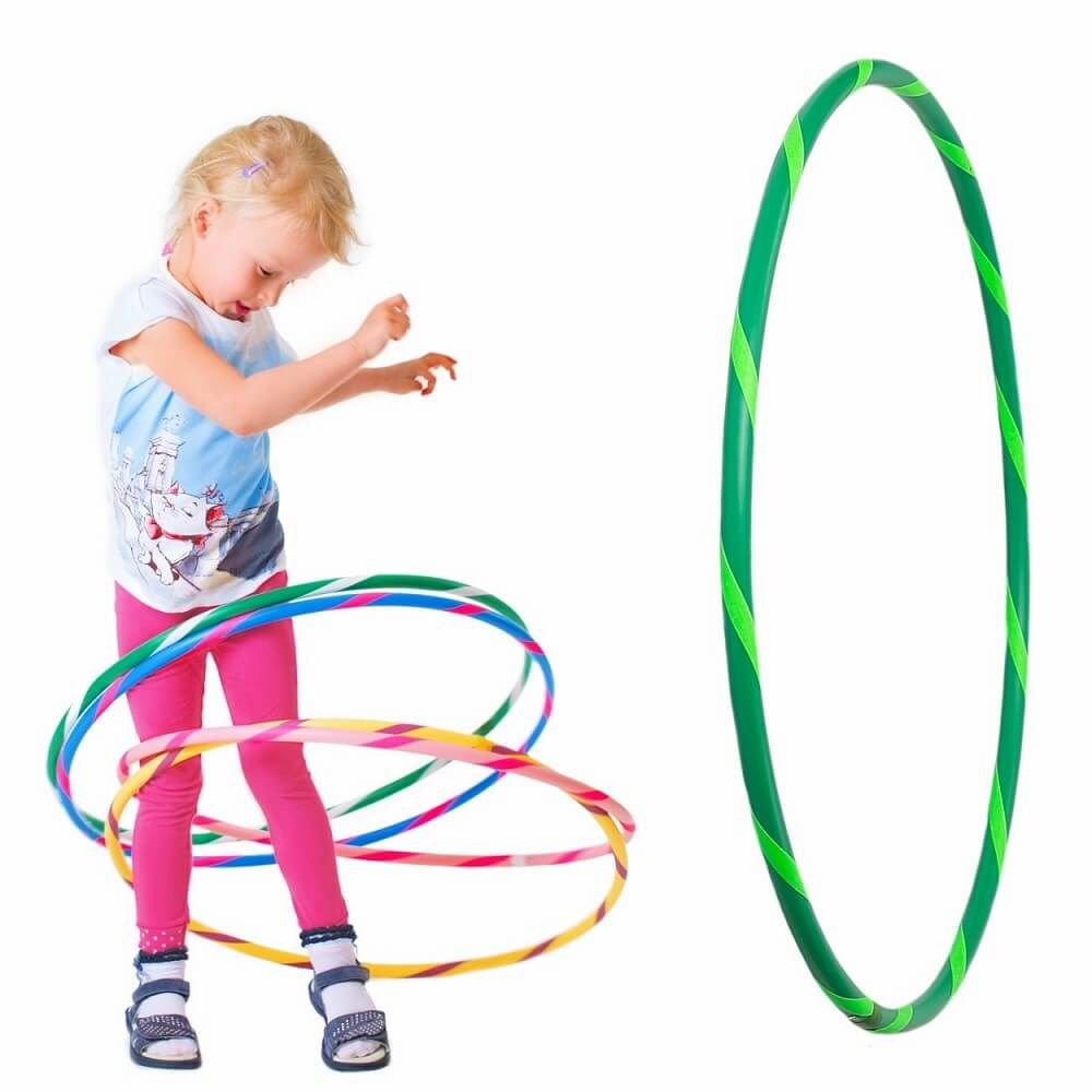 Hoopomania Kinder-Hula-Hoop mit Grip-Tape | Ø 70 cm | Grün-Grün