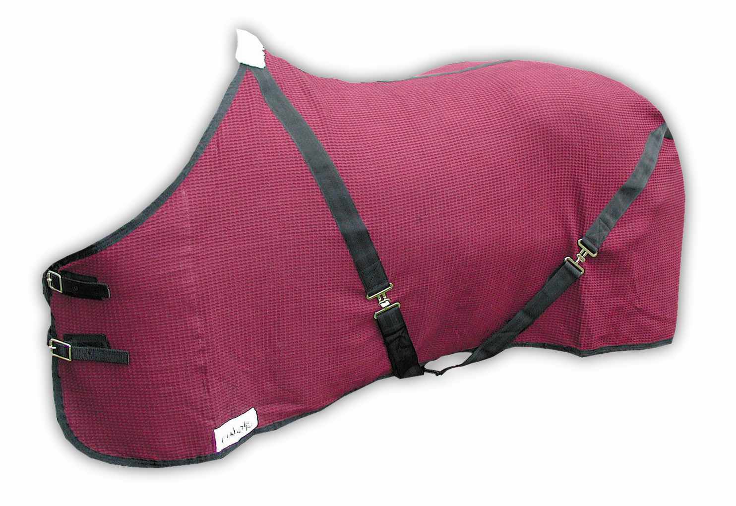 Abschwitzdecke Waffle aus spez. Baumwolle Waffle Gewebe mit Kreuzgurten B Wahl