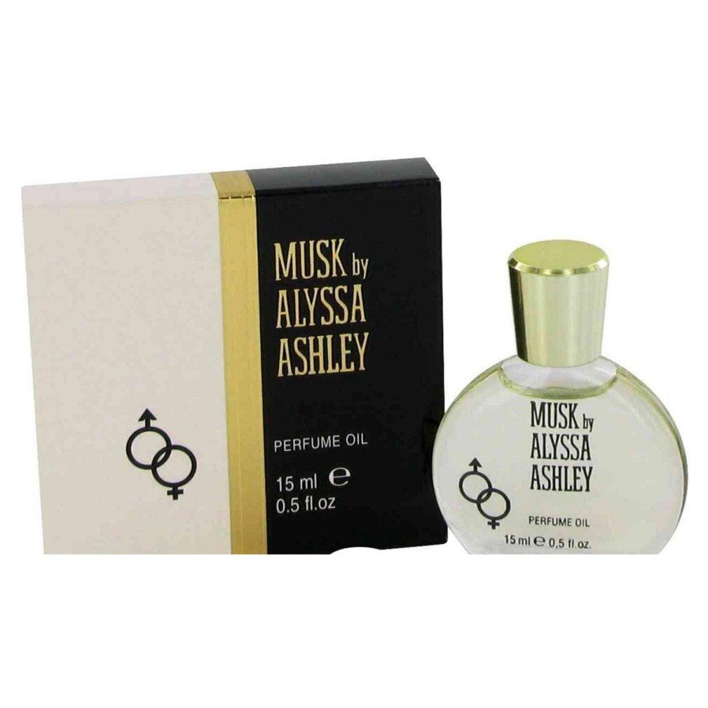 Alyssa Ashley Musk Parfümöl in runder Glasflasche mit Box. 15 ml.