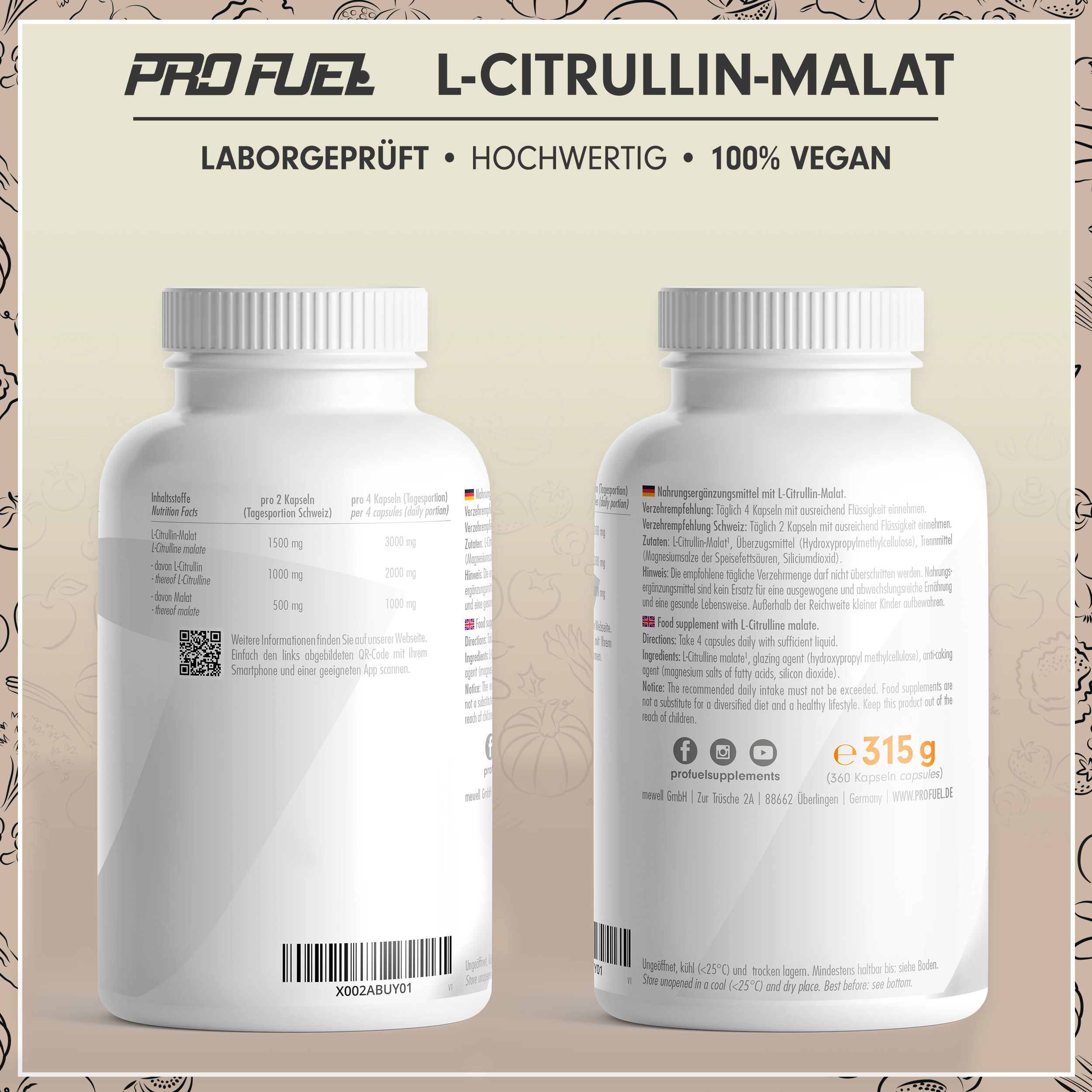 ProFuel - L-Citrullin Malat 360 Kapseln