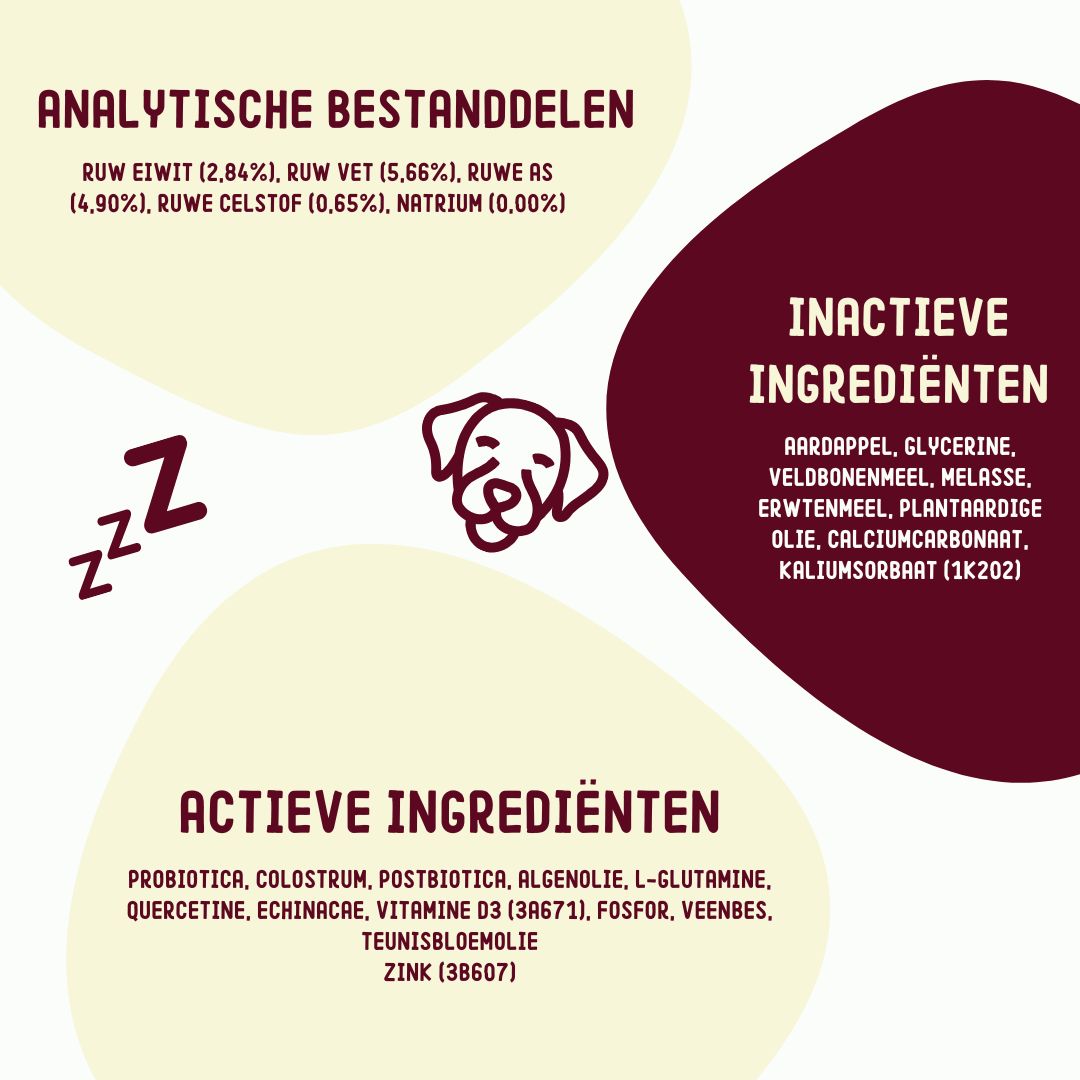 Imby's Formule: Quercetin, L-Glutamin, Probiotika, Kolostrum. 12 mm weiche Kausnacks.