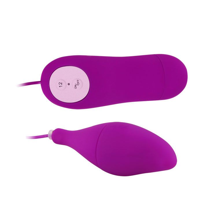 Zwei lila Vibratoren mit Fernbedienung. Einer ist länglich, der andere tropfenförmig.