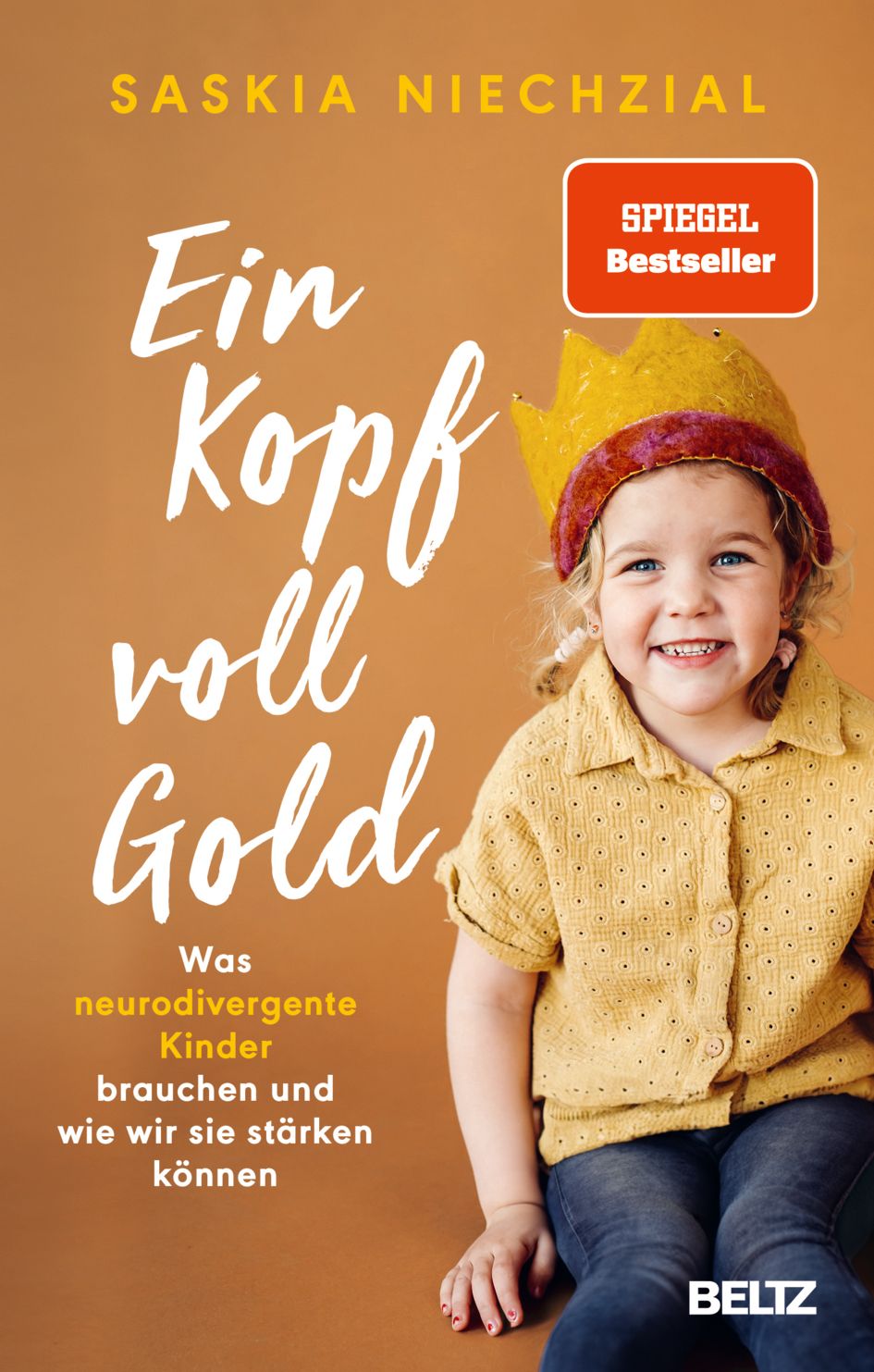 Buchrücken. Titel: Das Mutmachbuch für Eltern neurodivergenter Kinder. Verlag: Beltz. Text in deutscher Sprache.