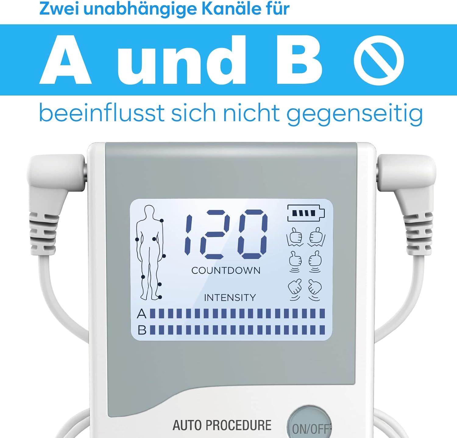 Easy@Home TENS-Gerät Schmerztherapie:  Reizstromgerät Elektrostimulationsgerät