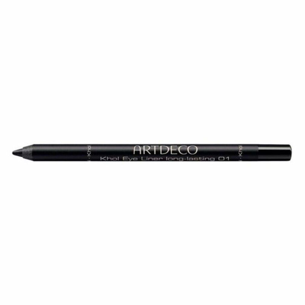 Schwarzer Kajalstift. Aufschrift: ARTDECO Khol Eye Liner long-lasting 01 Black.