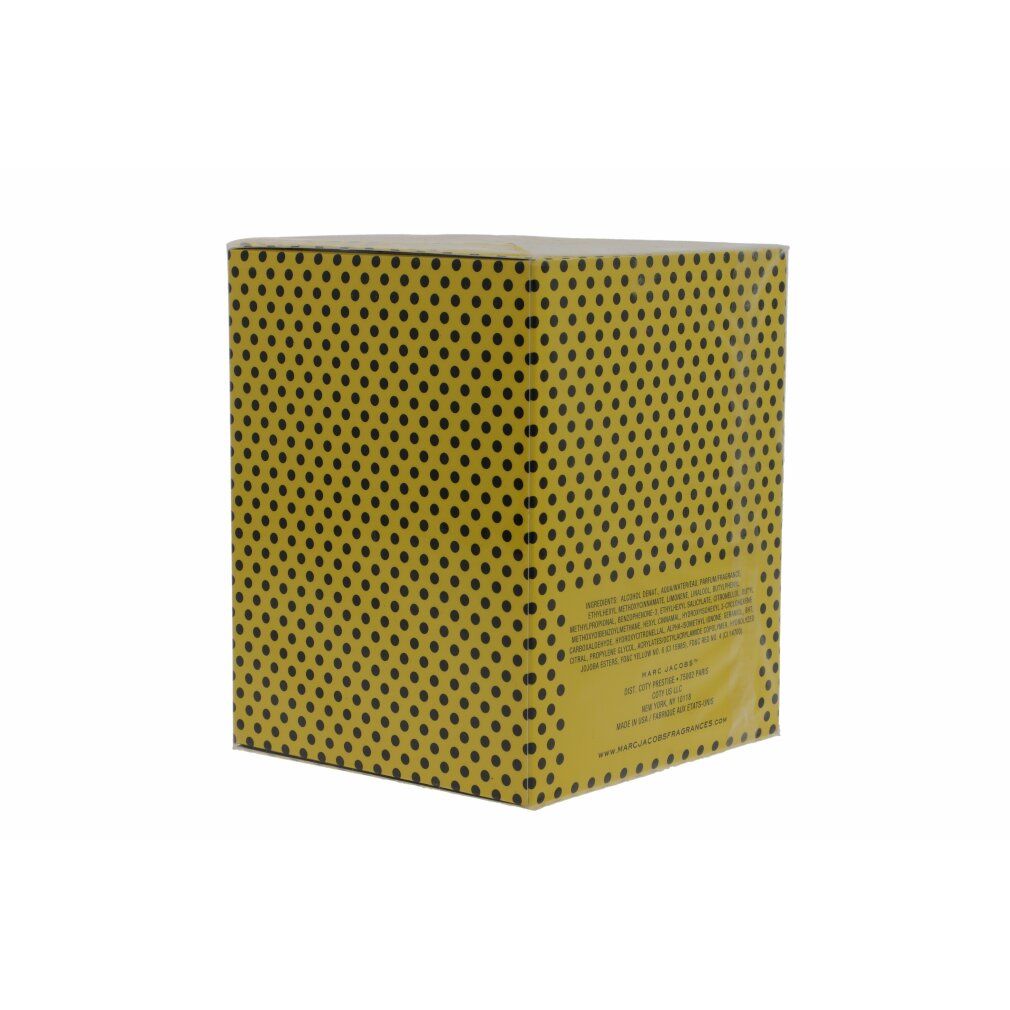 Gelbe Schachtel mit schwarzen Punkten. Aufschrift "HONEY" und "MARC JACOBS".
