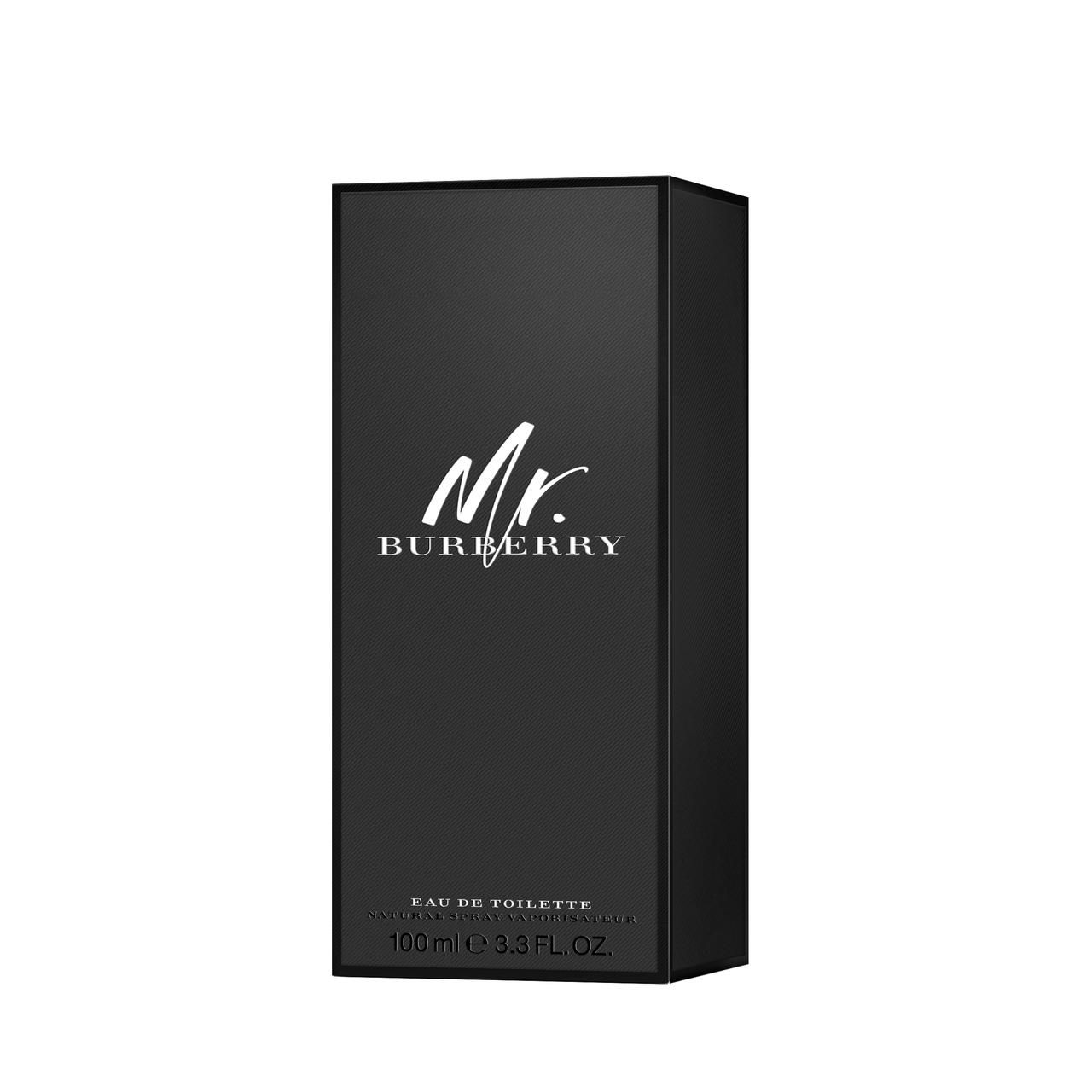 Schwarze Schachtel mit Aufschrift Mr. Burberry. Eau de Toilette. 100ml.