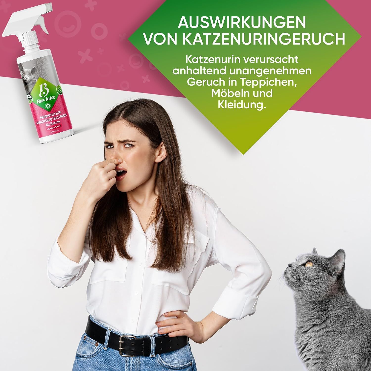 Baviette Probiotischer Geruchsneutralisiserer für Katzen