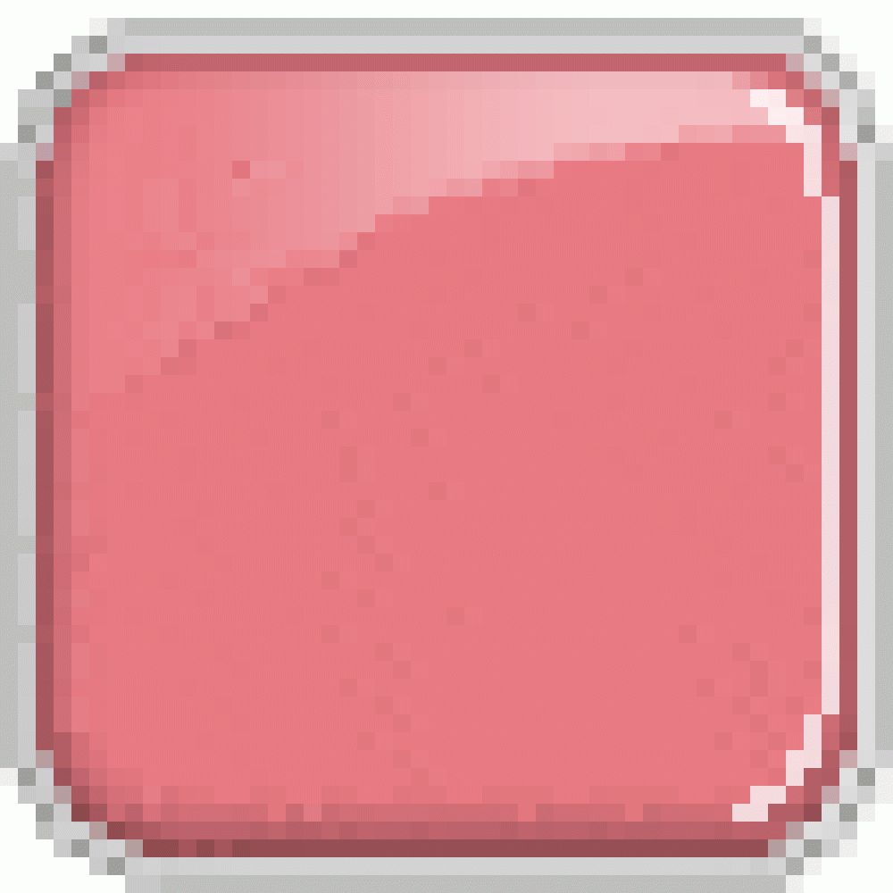 Quadratisches, rosa Rouge-Element mit abgerundeten Ecken, umrandet von einem grauen Rahmen.