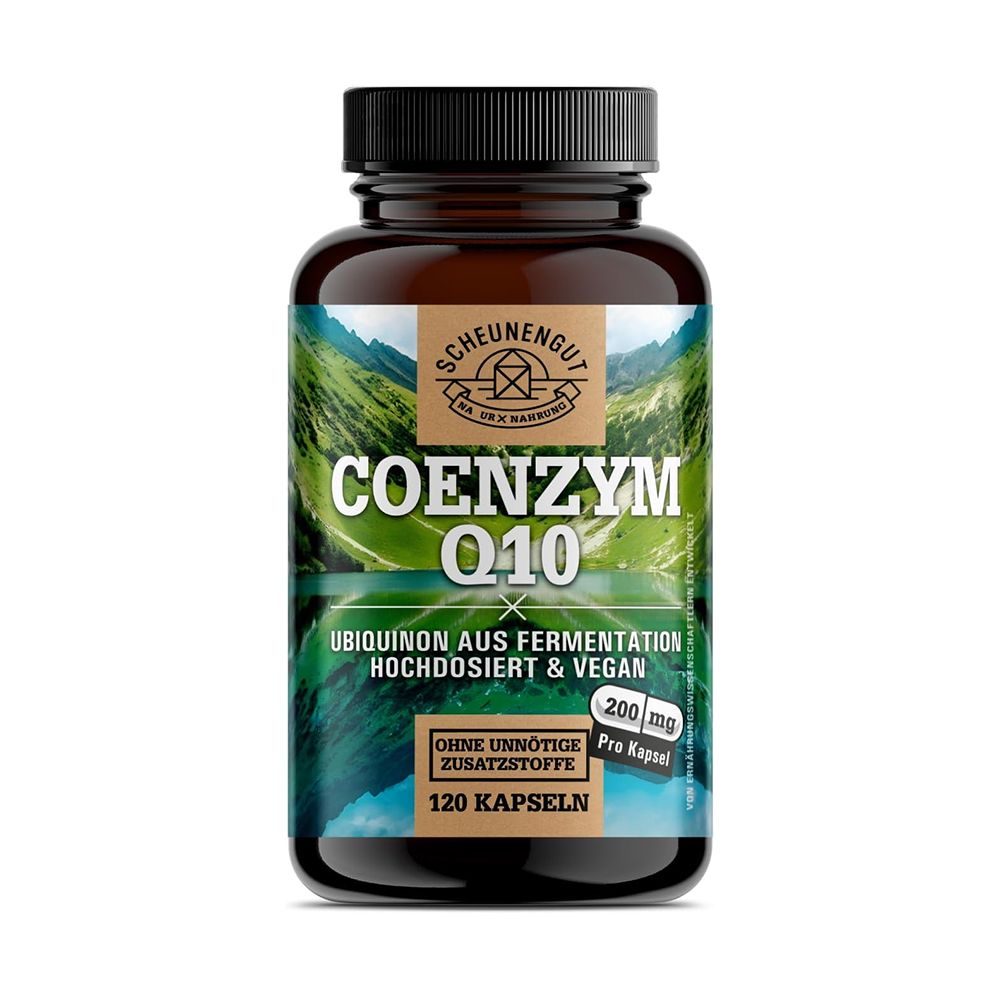 Scheunengut Coenzym Q10 Kapseln, 120 Stück, 200mg pro Kapsel.
