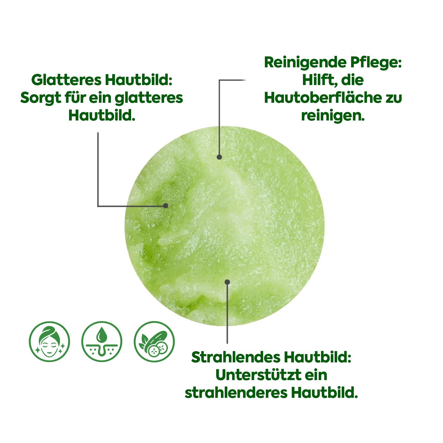 Nahaufnahme des THE CEEL Peeling Gels mit sichtbaren Partikeln.