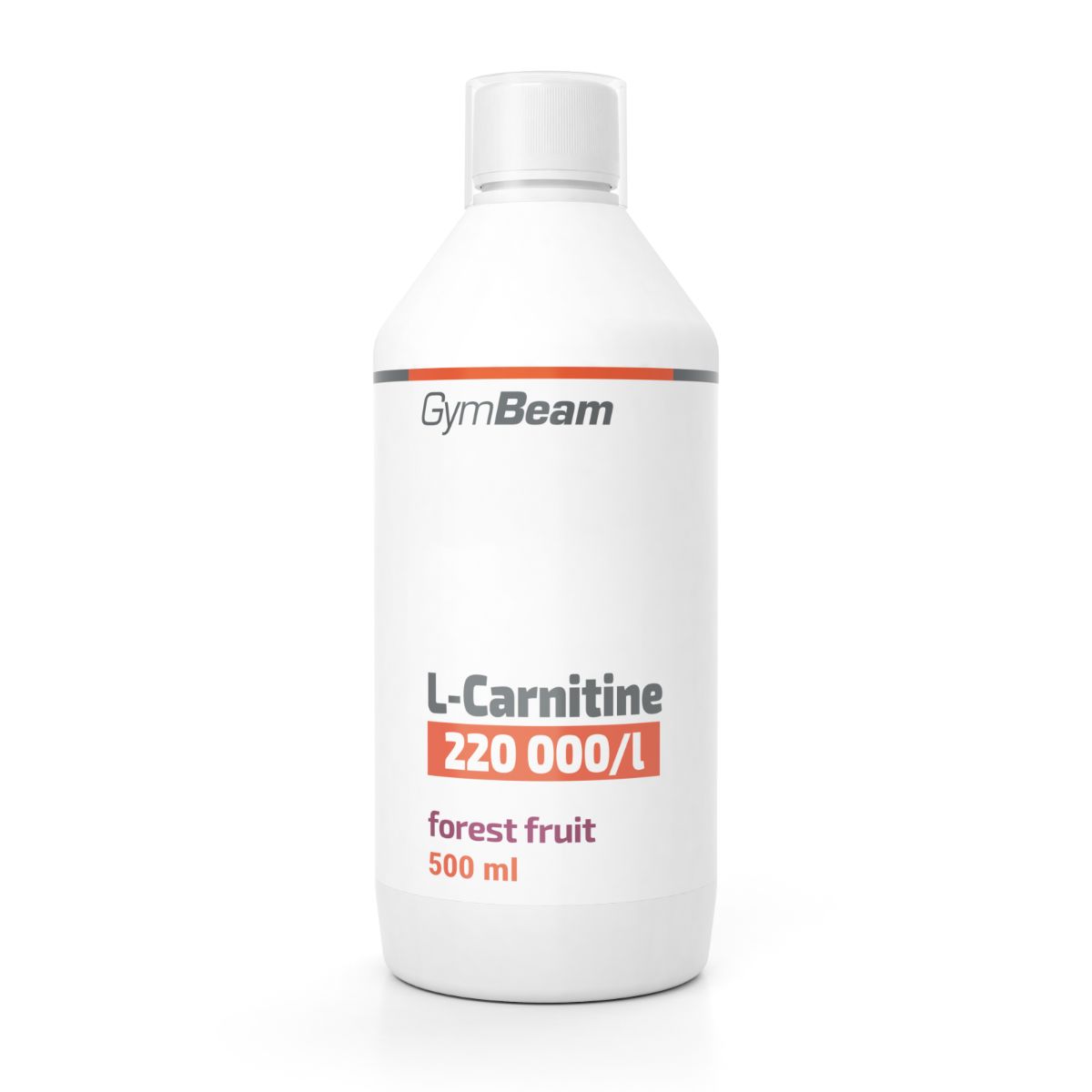 GymBeam L-Carnitin Konzentrat, 500 ml Flasche, Waldbeere-Geschmack.