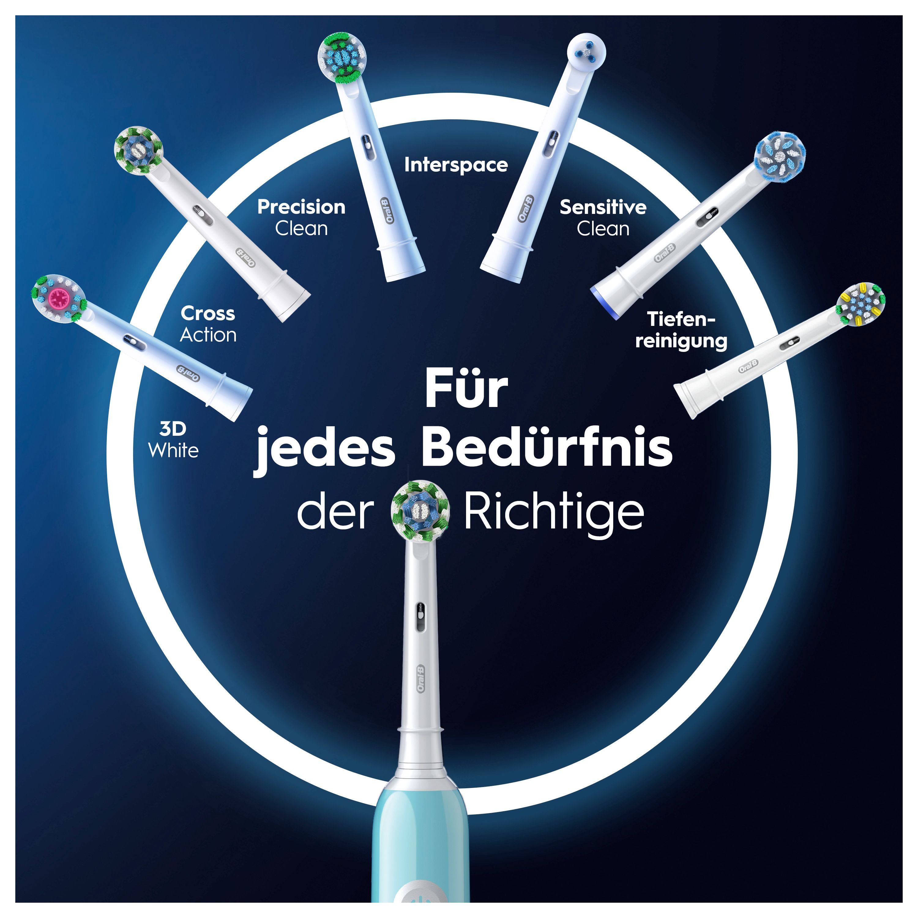 Oral-B Pro 1 Elektrische Zahnbürste mit 2. Handstück