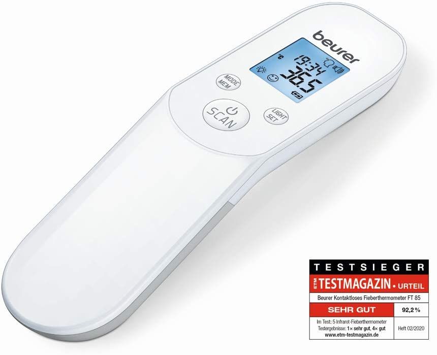 Beurer kontaktloses digitales Infrarotthermometer, schnelles Fieberthermometer zur hygienischen