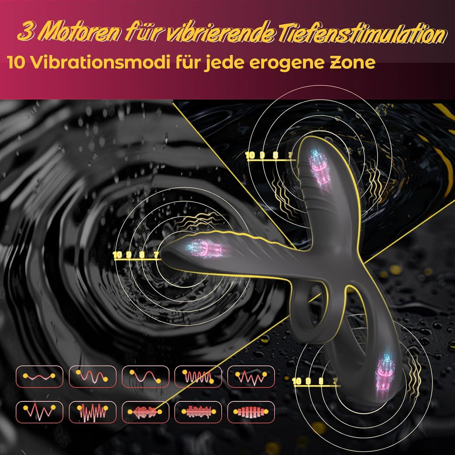 YAWNSHE Penisring Vibrator Penishülle mit Klitorisstimulator