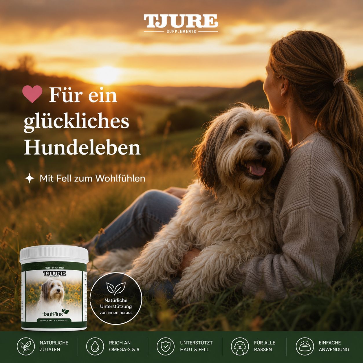 TJURE - Haut Plus 500 g | bei Haut- und Fellproblemen | mit Omega-3/ Omega-6 Fe