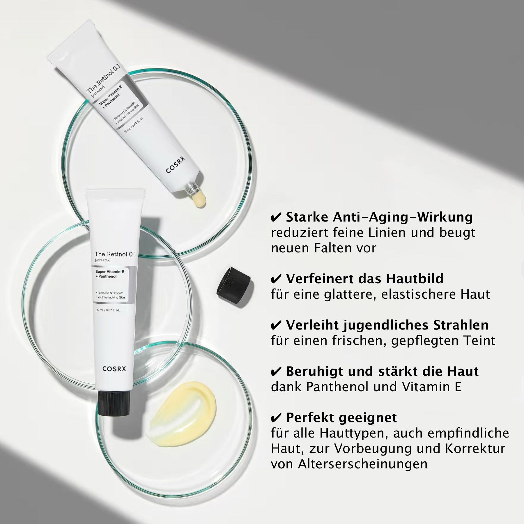 COSRX The Retinol 0.1 Gesichtscreme Anti-Falten mit Hyaluronsäure