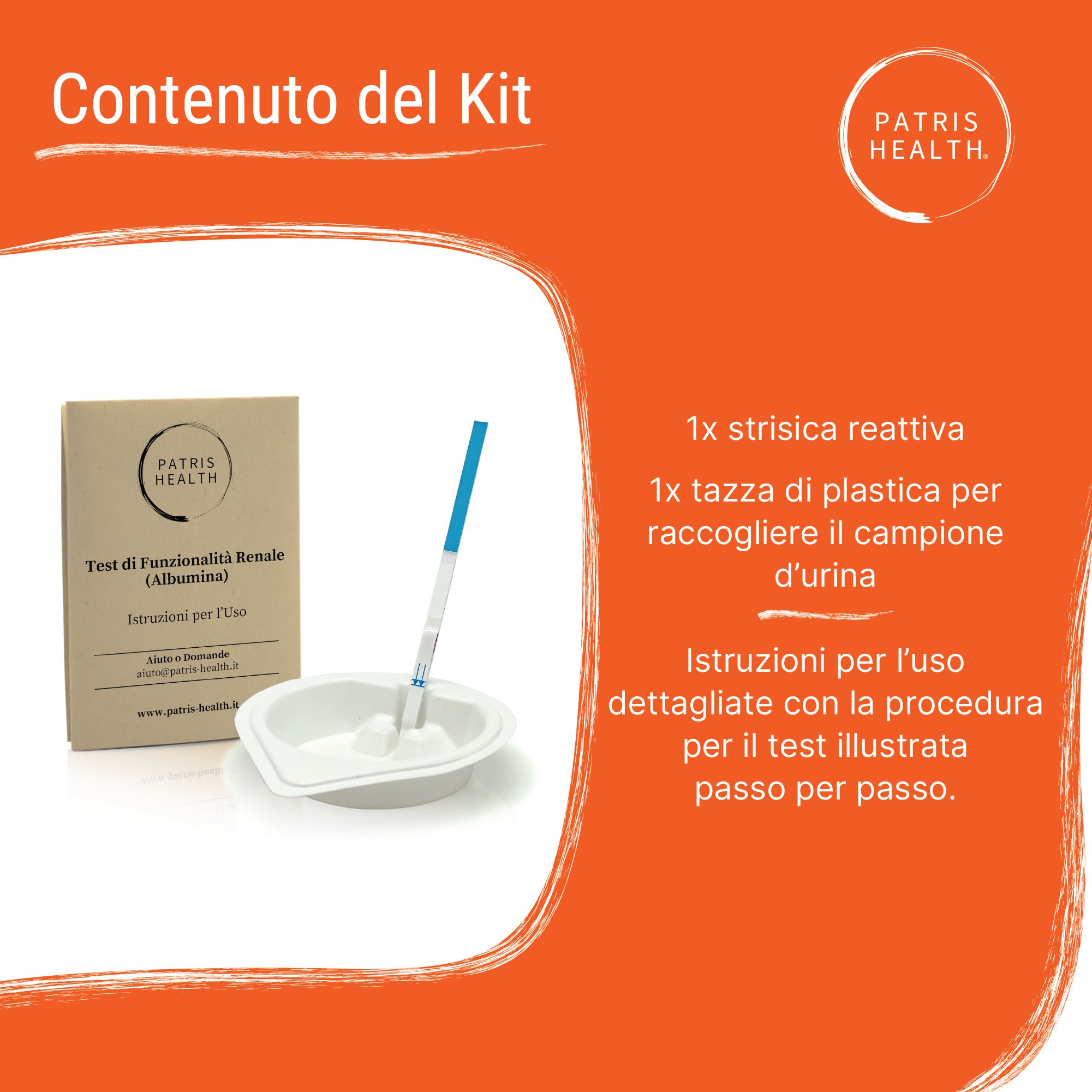 Patris Health® Nierenfunktions-Selbsttest (Albumin)