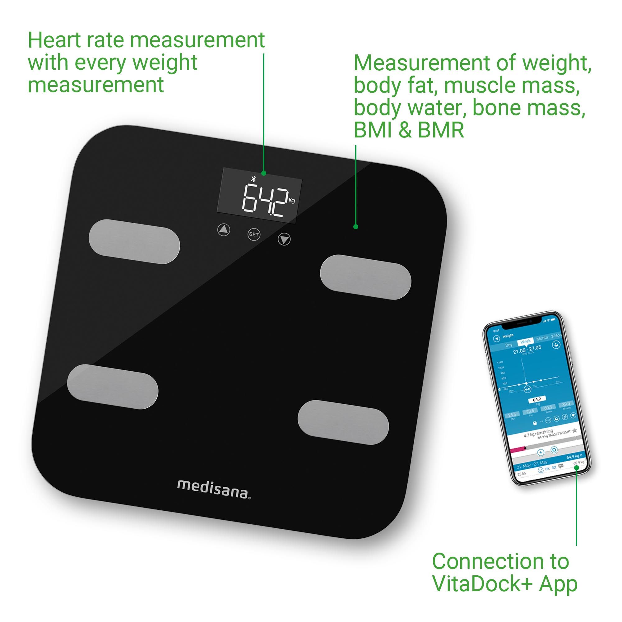 medisana BS 602 WIFI connect Körperanalysewaage mit Smartphone App