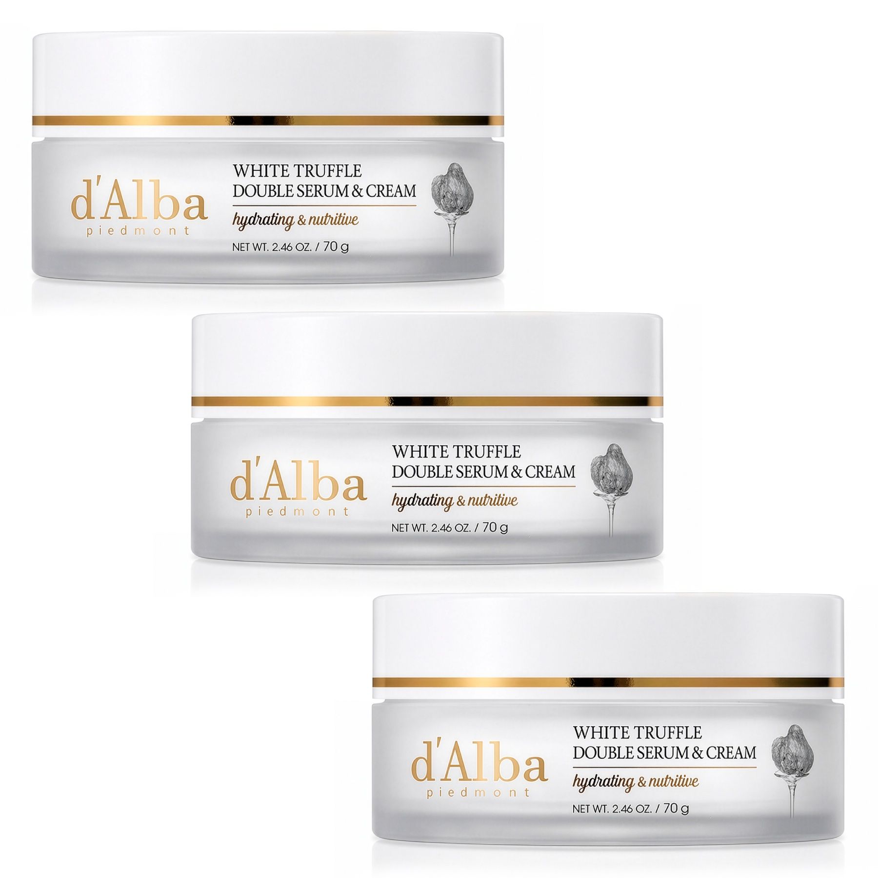 d'Alba Gesichtsserum Italian weißer Trüffel Double Serum Cream Koreanische Hautpflege