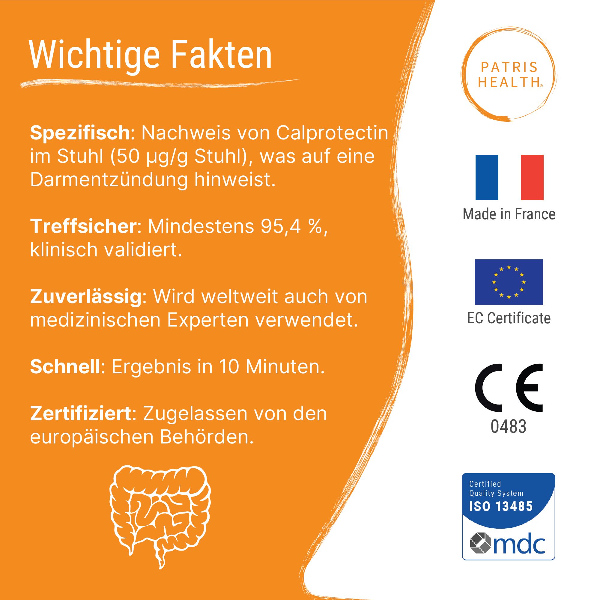 Patris Health® Calprotectin im Stuhl Selbsttest 2 St Shop Apotheke