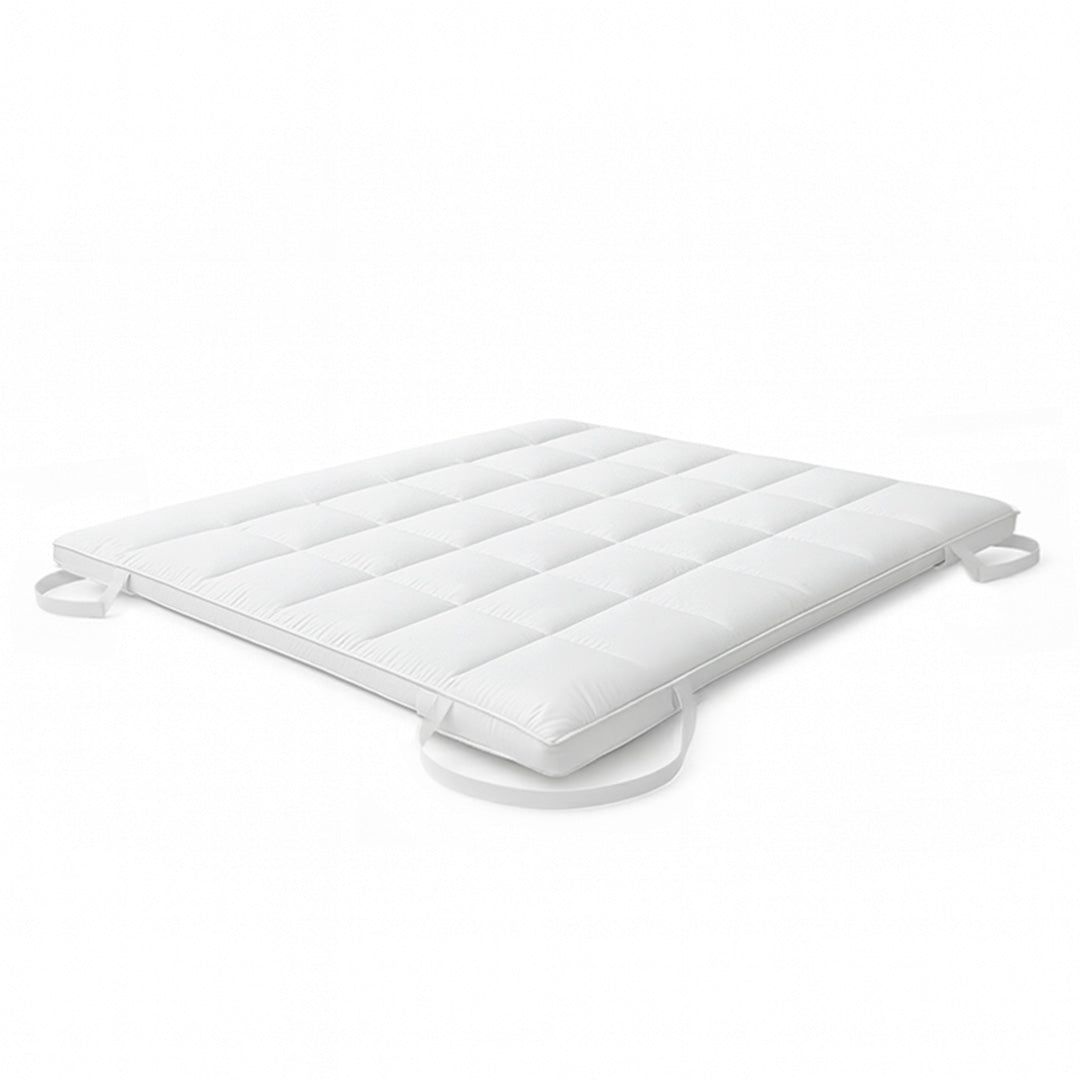 The White Stone Topper 180x200 cm aus 500 g Watte | Gepolsterter Matratzenschoner