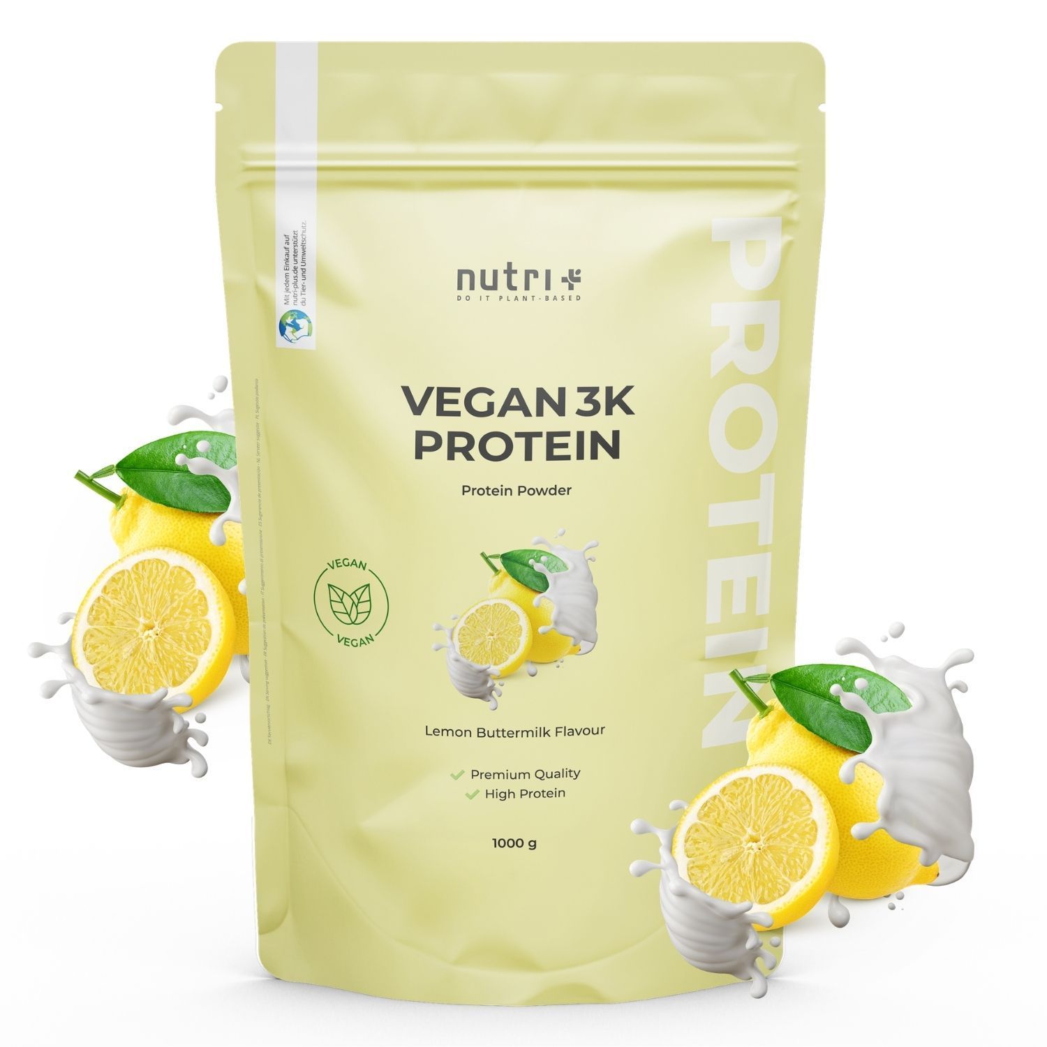 nutri+ Vegan 3K Lemon Buttermilk Protein
