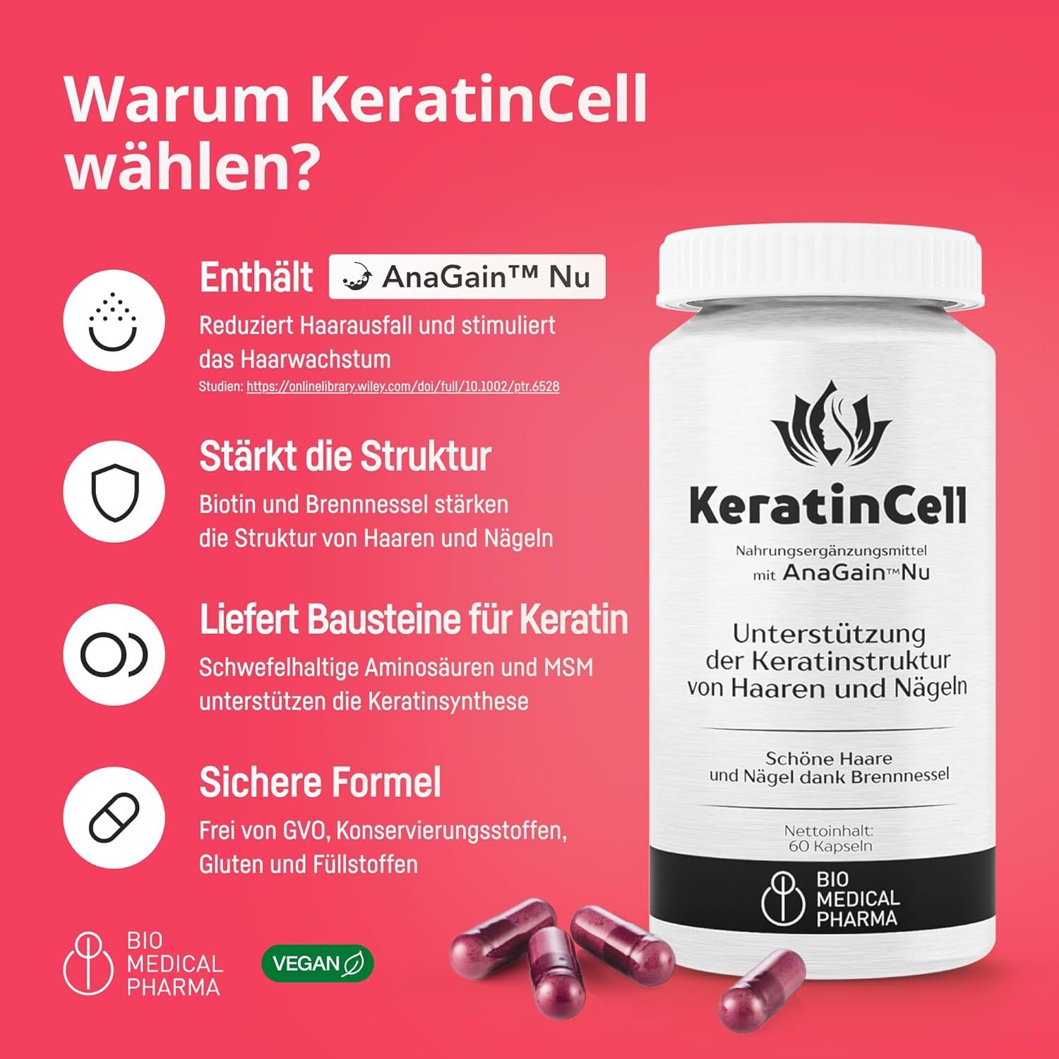 Bio Medical Pharma Keratin Kapseln