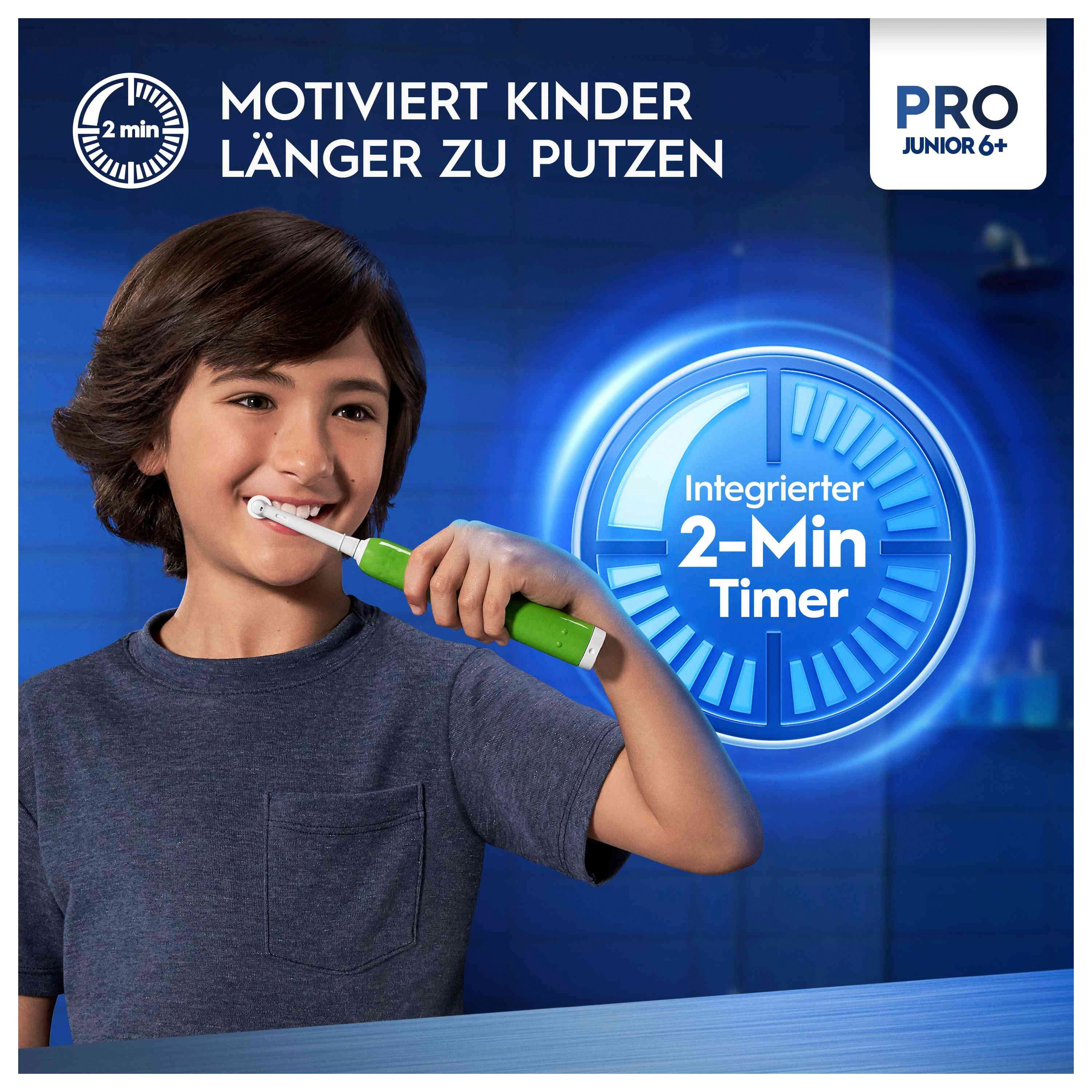 Oral-B - Elektrische Zahnbürste "Pro Junior" in Grün