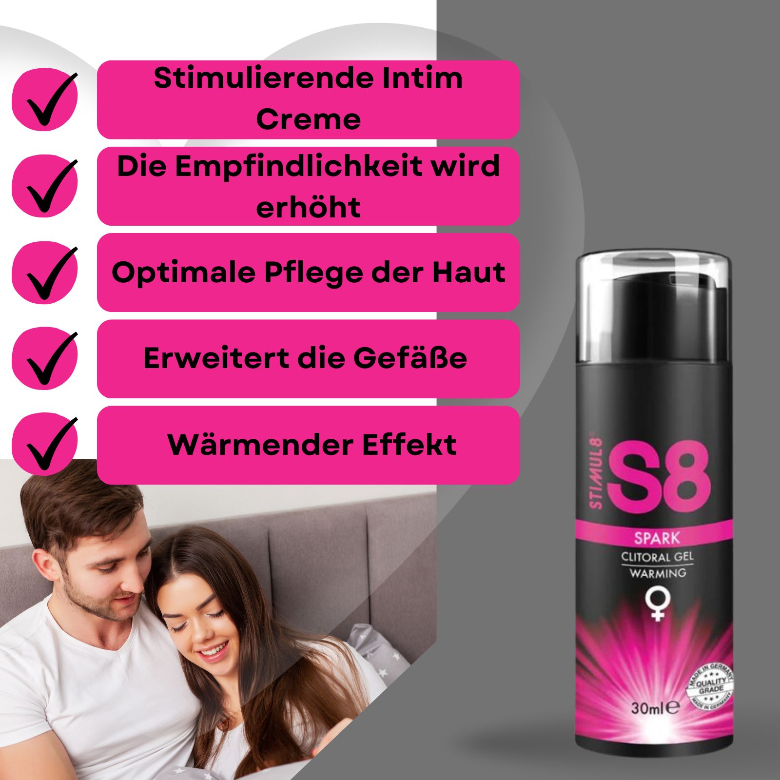 Stimulierende Vagina Intim Creme - S8 - Spark