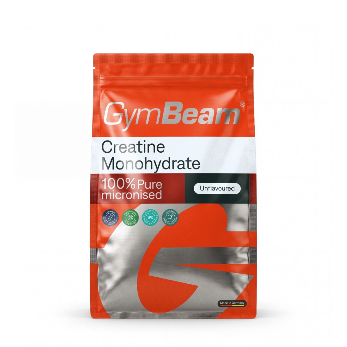 GymBeam Kreatin Monohydrat Beutel, 100% rein, mikronisiert, unflavoured.