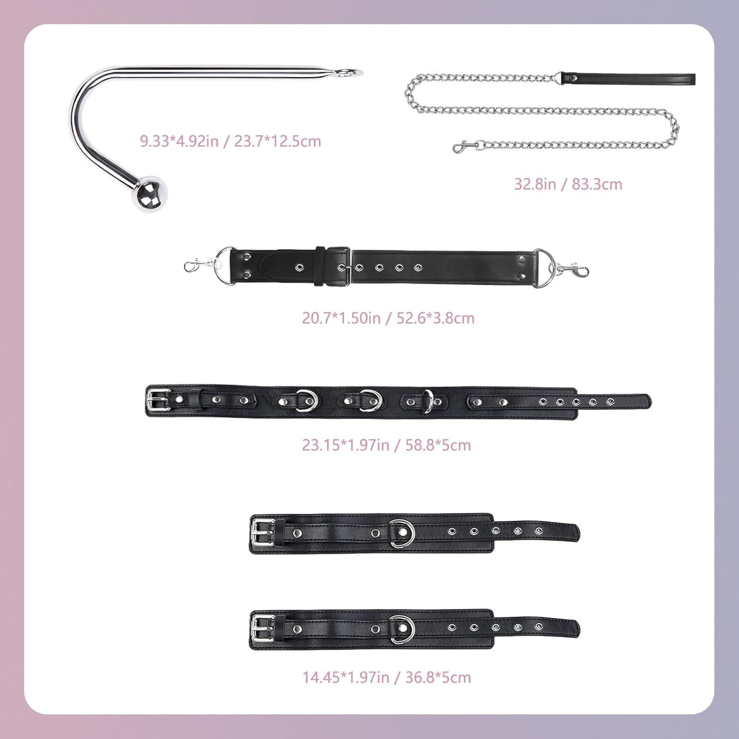 YICOCO BDSM Anal Hook Fesseln Kit Bondage-Set