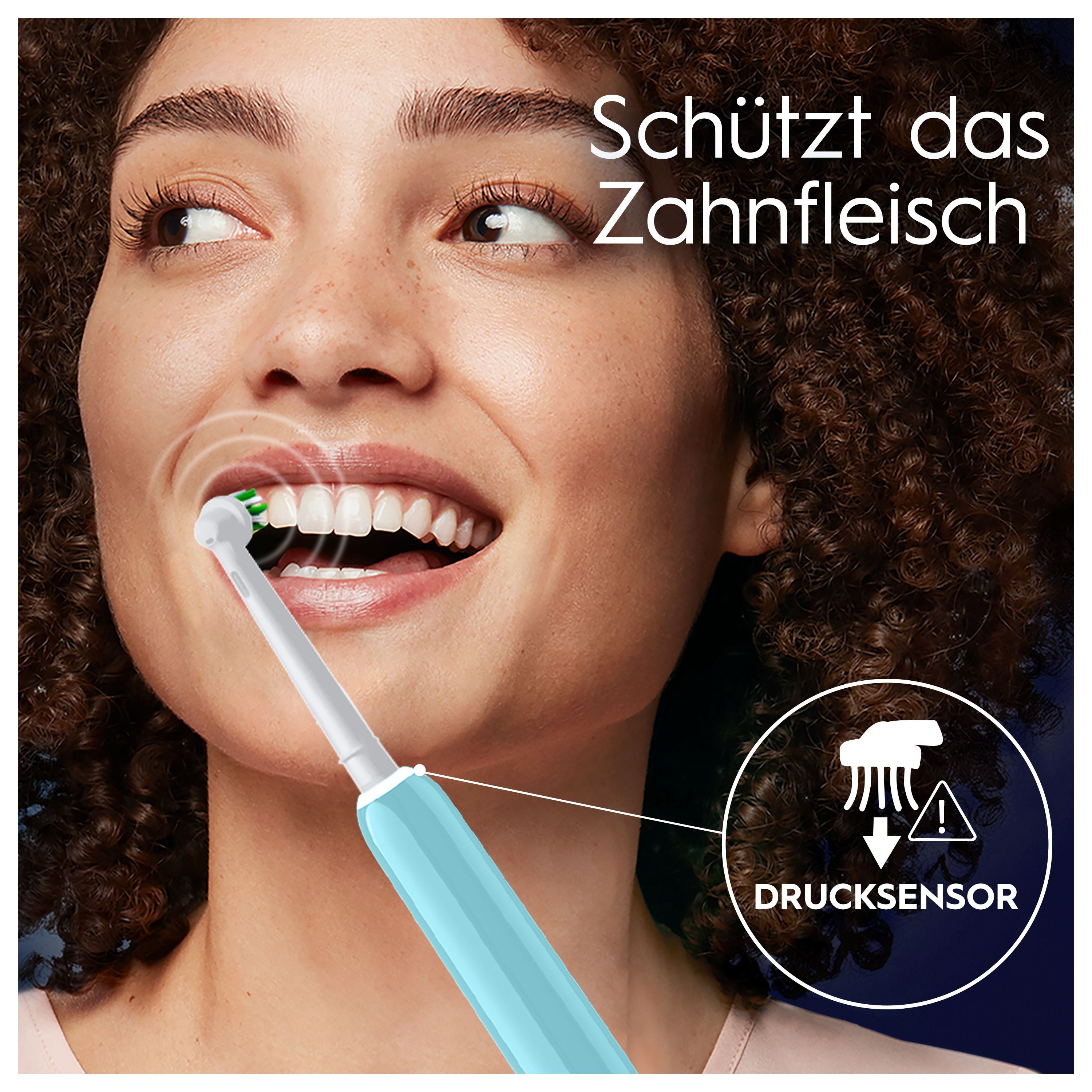 Oral-B Pro 1 Cross Action Elekrtische Zahnbürste Caribbean Blue