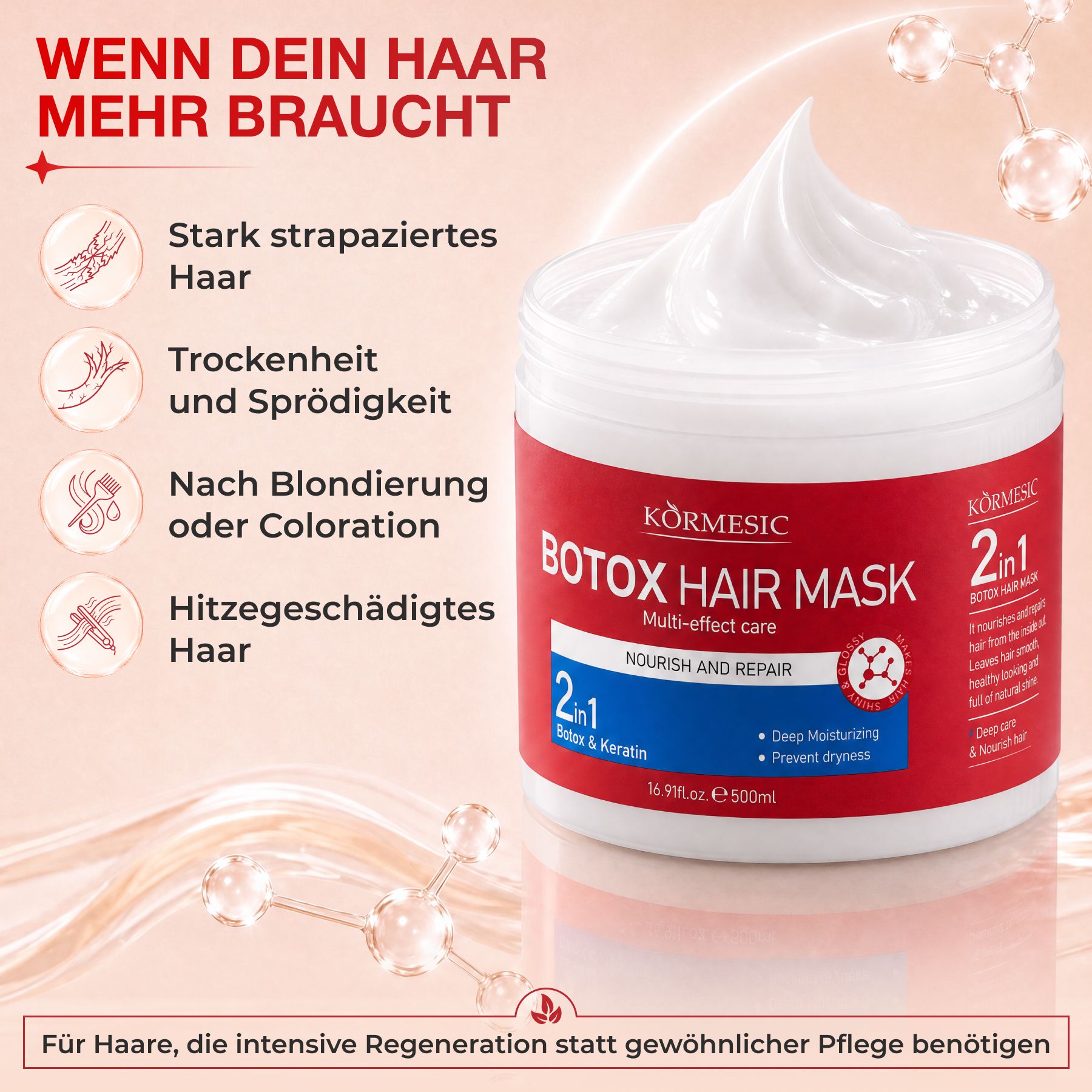 KORMESIC Haarmaske B-Tox Keratin Kollagen Intensive Repair
