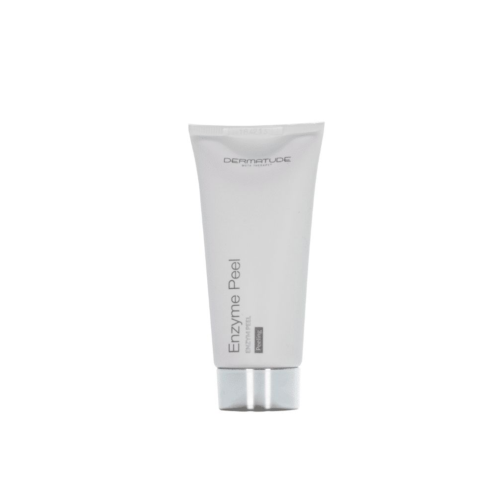 Ein weißer Schlauch 'Enzyme Peel' auf weißem Hintergrund.